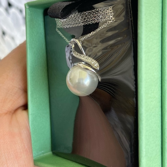 Pearl Necklace with Chain Sterling Silver - Picture 4 of 4